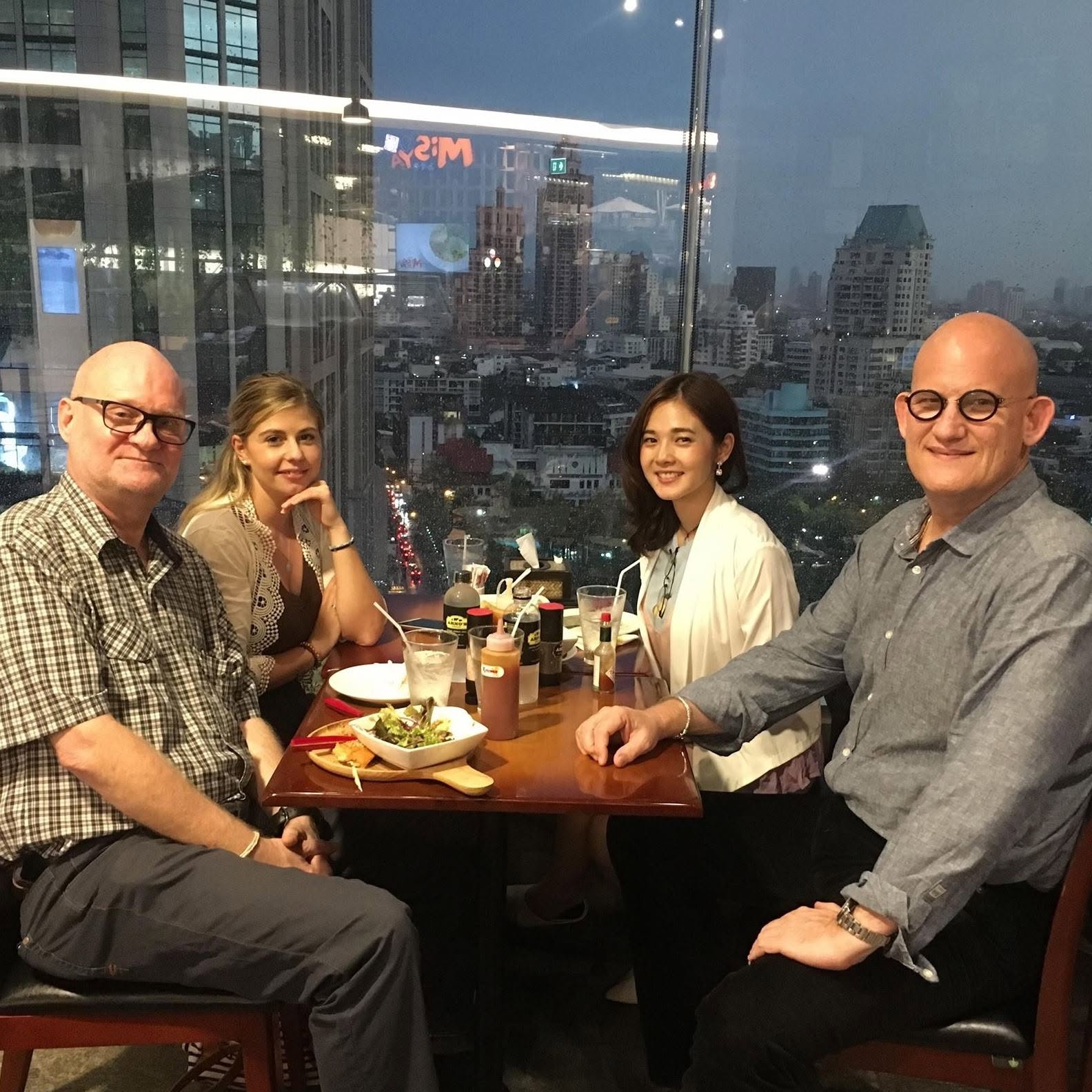 George Anderssen in a brainstorming meeting with Andrew Biggs, Samantha and Srikarn Lukgal Nakavisut