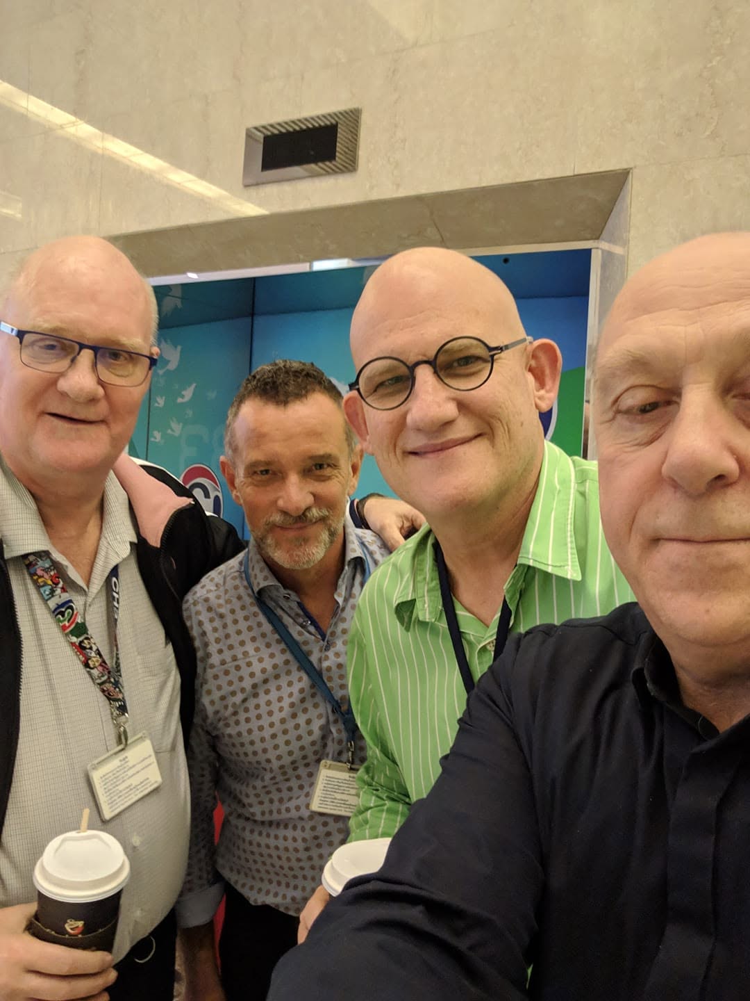 George Anderssen, Andrew Biggs and TERO colleagues at lunch